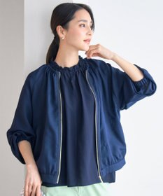 自由区 【新色追加・持ち運びに最適】メッシュ ブルゾン ネイビー