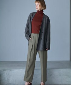 ICB 【UVカット・洗える】ウール2WAYストレッチ ワイドパンツ