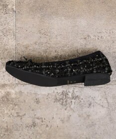 nouvelleRobe Oū 【高反発】Square スクエアトゥ グリッターバレエパンプス