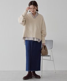 AMERICAN HOLIC ワイドリブVネックプルオーバー