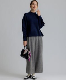 組曲 【WEB限定】袖フリル付きニットプルオーバー