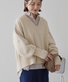 AMERICAN HOLIC ワイドリブVネックプルオーバー