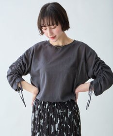 ANY L シアーシャーリングスリーブニット