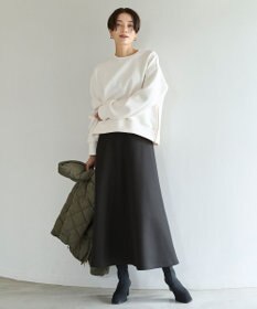 UNFILO L 【WEB限定】BEAUTY FORM JERSEY サイドZIP クロップドプルオーバー