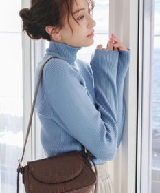 Tiaclasse L 【新色追加・洗える】リブタートルニット