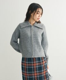 Green Parks Ｚｉｐ付きコンパクトニットカーディガン