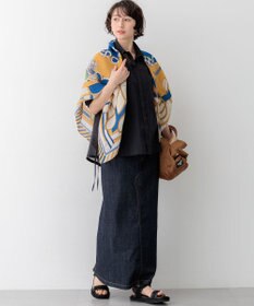 23区 manipuri ピルエットモチーフ コットンシルク ストール