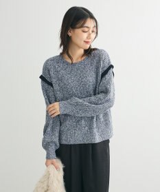 Green Parks Ｍｉｘ配色畦ニットプルオーバー