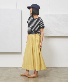 J.PRESS YORK STREET 【WOMEN】ボーダーキャップスリーブ Tシャツ