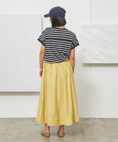 J.PRESS YORK STREET 【WOMEN】ボーダーキャップスリーブ Tシャツ