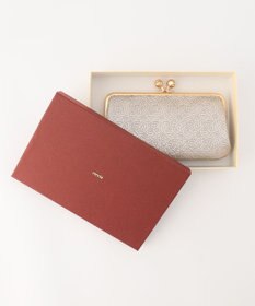 UNBILLION perche 抗菌レザー型押しがま口長財布