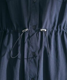 Green Parks ミディ丈ミリタリーシャツワンピース