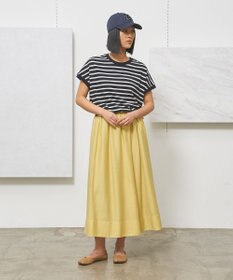 J.PRESS YORK STREET 【WOMEN】ボーダーキャップスリーブ Tシャツ
