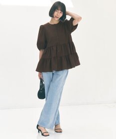UNFILO 【UNFILO DENIM/新色追加】撥水ストレッチ ルーズワイドデニム