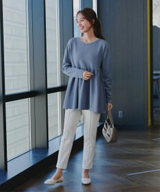 Tiaclasse 【洗える】ギャザーフレアニットチュニック