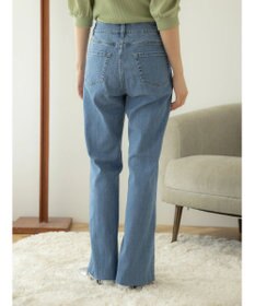 earth music&ecology セルフカットセミフレアデニムパンツ