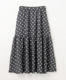 GRACE CONTINENTAL シアードットプリントスカート