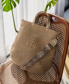 russet スリム2WAYトートバッグ <ナイロンラフィア>(CE-1717-WEB)