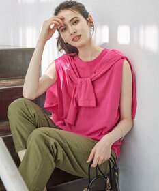 23区 S 【SLOW/一部店舗限定】シアーツイストシングルジャージー ノースリーブ カットソー