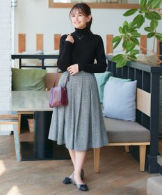 Tiaclasse L 【新色追加・洗える】リブタートルニット