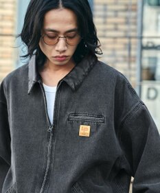 WEGO 【ユニセックス着用ITEM/MLサイズ展開】ワーカーズデニムZIPジャケット