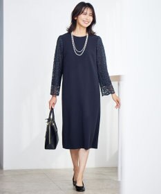 23区 【洗える】トリアセダブルジョーゼット ワンピース