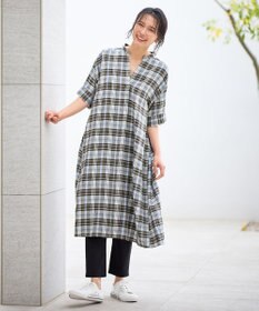 ANY L フレンチリネンシャツワンピース