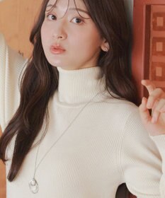 Tiaclasse L 【新色追加・洗える】リブタートルニット