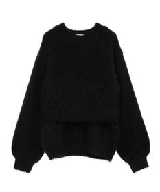 CRAFT STANDARD BOUTIQUE 洗える/ビスチェ付きシャギーニットプルオーバー