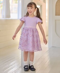 ANY KIDS 刺繍 チュール ワンピース