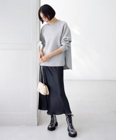 UNFILO 【新色・新サイズ登場！】サテン ナロースカート