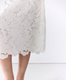 BEIGE， CITRINE / エンブロイダリーレースイージースカート