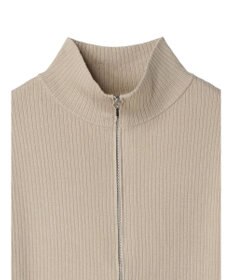 Green Parks ＺＩＰ付きリブニットベスト