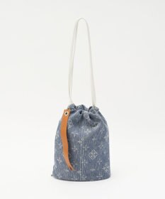 russet デニムジャガード3WAY巾着バッグ(CE-1688)
