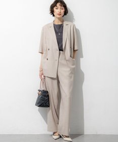 23区 【先行予約】リネンライクグロッシー ワイドパンツ