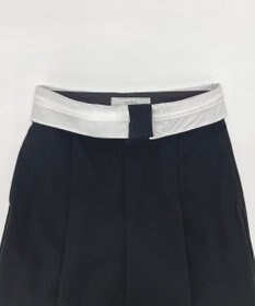 23区 【エステータ】コットンダブルクロス マーベルト ワイドパンツ