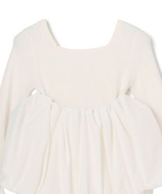 GRACE CONTINENTAL タフタケープ付ニットトップ