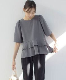 組曲 S ご好評につき追加生産【WEB限定】ジョーゼットジャージーティアード ブラウス