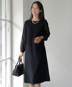 J.PRESS LADIES 【洗える】ノルディス2wayジョーゼット タックディテール ワンピース