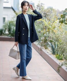 ANY SIS L シアーメッシュ ダブルジャケット