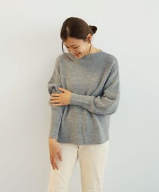 TOQUE 〈大草直子さんアドバイザー〉ベビーアルパカ ミドルゲージ モックネックニット