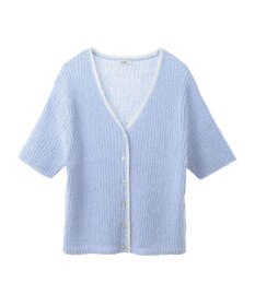 earth music&ecology バイカラーＶネックカーディガン