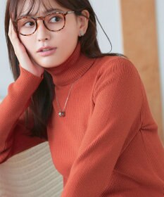 Tiaclasse L 【新色追加・洗える】リブタートルニット