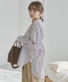 WEGO 着丈が選べる オーバーサイズ バンドカラー シャツ / ストライプ / 無地