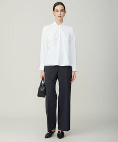 ICB ストレッチジョーゼット ボウタイライク ブラウス