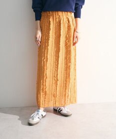 Green Parks ジャガードストライプフリルＩラインスカート