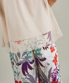 GRACE CONTINENTAL ボタニカルプリントワイドパンツ