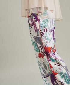 GRACE CONTINENTAL ボタニカルプリントワイドパンツ