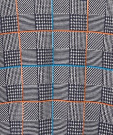 23区GOLF 【MEN】チェックジャガード　クルーネック  ニット