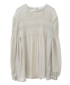 Green Parks マジョリカプリーツブラウス